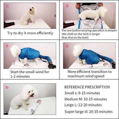 Drying Bag – Quick Dry Pet Hair Drying Suit for Small, Medium & Large Dogs and Cats